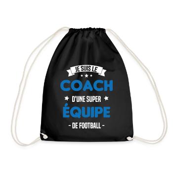 Je suis le coach d'une super équipe de football - Sac de sport léger - noir - Devant