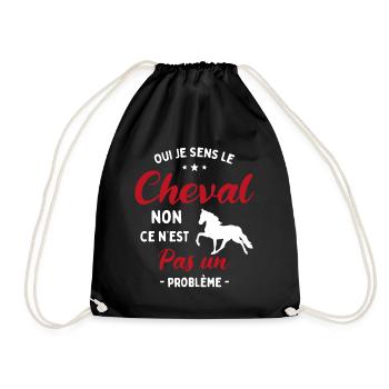 Oui Je Sens Le Cheval non ce n est pas un problème - Sac de sport léger - noir - Devant