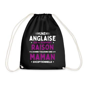 Une anglaise donne toujours maman exceptionnelle - Sac de sport léger - noir - Devant