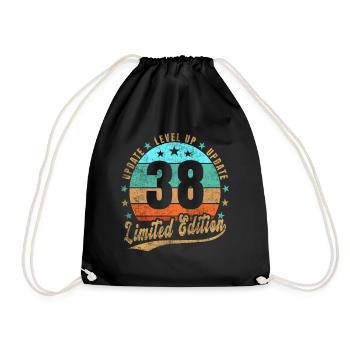 Mise à jour Level Up 38 Ans Édition Limitée Rétro - Sac de sport léger - noir - Devant