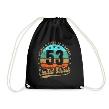 Update Level Up 53 Years Limited Edition Retro - Drawstring Bag - black - Front
