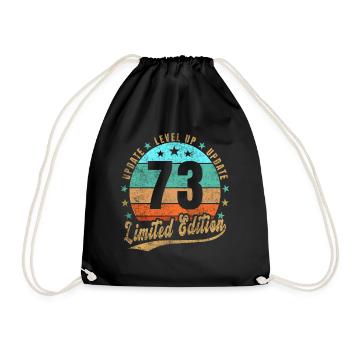 Update Level Up 73 Jahre Limited Edition Retro - Turnbeutel - Schwarz - Vorne