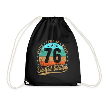 Update Level Up 76 Years Limited Edition Retro - Drawstring Bag - black - Front