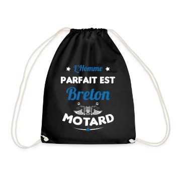 L'Homme Parfait Est Breton Motard - Sac de sport léger - noir - Devant