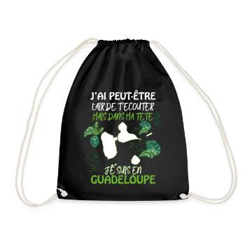 Message Guadeloupe Humour Drôle Antilles - Sac de sport léger - noir - Devant