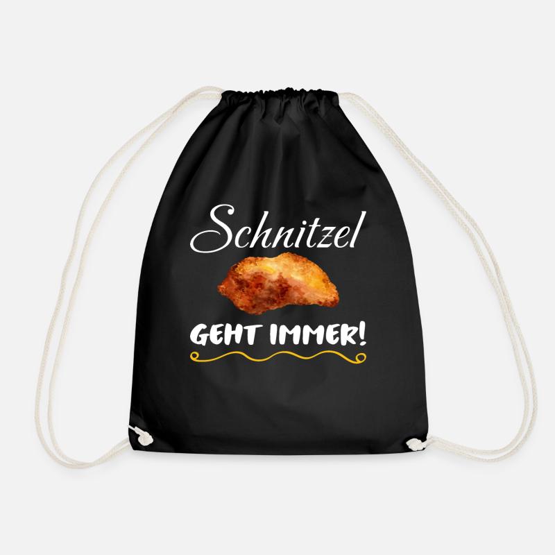 Schnitzel geht IMMER! - Turnbeutel - Schwarz