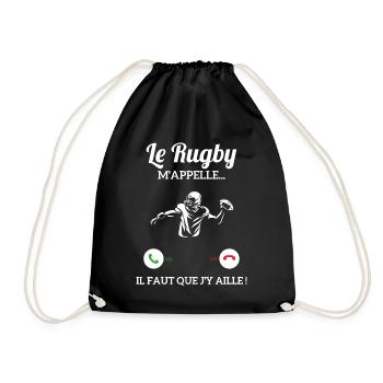 Le Rugby M'appelle Il Faut Que J'y Aille - Sac de sport léger - noir - Devant