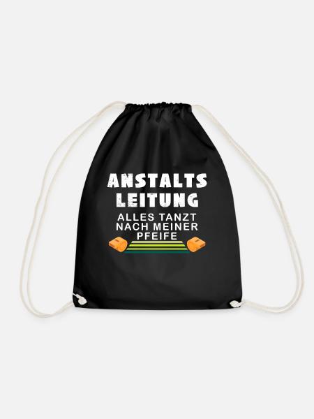 Anstaltsleitung - alles tanzt nach meiner Pfeife - Turnbeutel - Schwarz