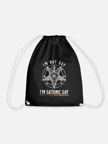 I'm not gay i'm satanic Gay I LGBT Pride - Turnbeutel - Schwarz
