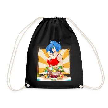 Summertime Anime Girl - Sac de sport léger - noir - Devant