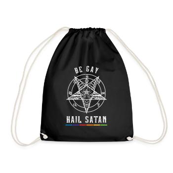 Be Gay Hail Stan I Satanic LGBT - Turnbeutel - Schwarz - Vorne