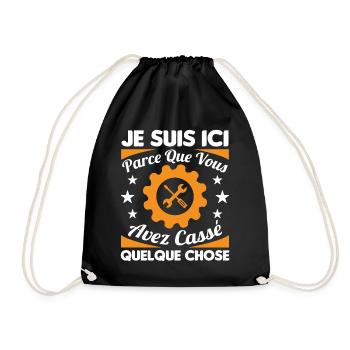 Humour Mécanicien Mécano Mécanique Auto Garagiste - Sac de sport léger - noir - Devant