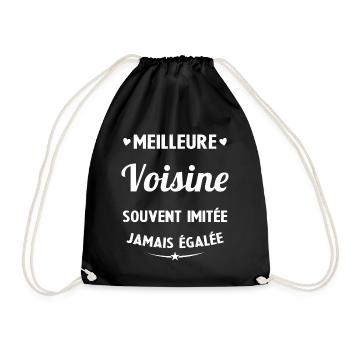 Meilleure voisine souvent imitée jamais égalée - Sac de sport léger - noir - Devant