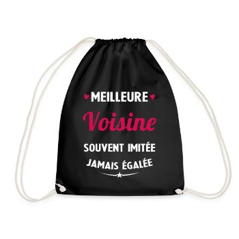 Meilleure voisine souvent imitée jamais égalée - Sac de sport léger - noir - Devant
