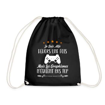 Je Suis Allé Dehors Une Fois Graphismes Pas Au Top - Sac de sport léger - noir - Devant