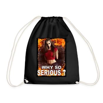 Pourquoi si grave? Pourquoi si grave? - Sac de sport léger - noir - Devant