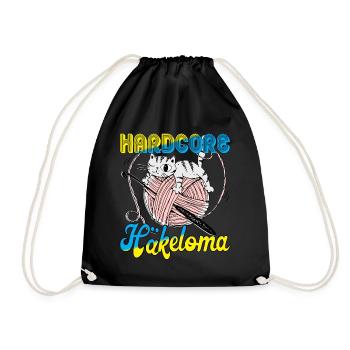 Hardcore Häkeloma - Turnbeutel - Schwarz - Vorne