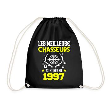 Anniversaire chasseur Née en 1997 - Sac de sport léger - noir - Devant