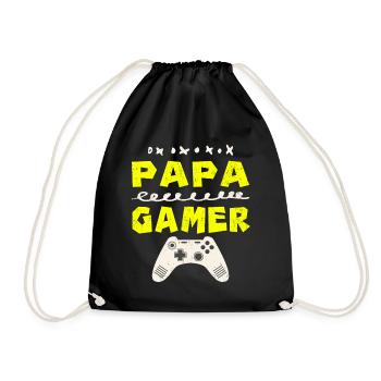un papa gamer - Sac de sport léger - noir - Devant