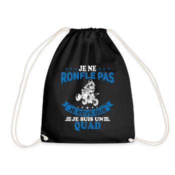 Je Ne Ronfle Pas Je Rêve Que Je Suis Un Quad - Sac de sport léger - noir - Devant