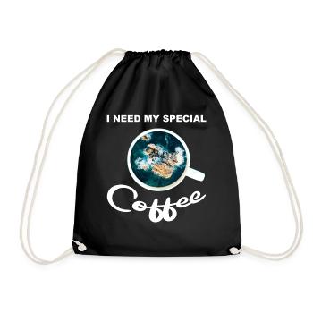 Tasse à café avec des rochers et la mer - café spécial - Sac de sport léger - noir - Devant