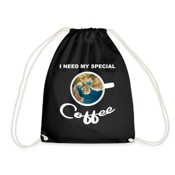 Tasse à café avec support et mer - café spécial - Sac de sport léger - noir - Devant