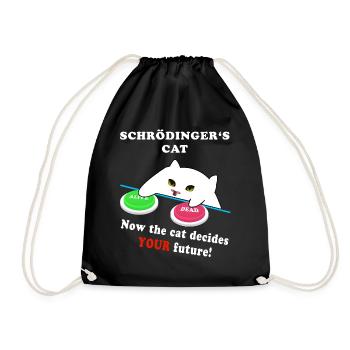 Schrödingers Katze - wähle Weise! - Turnbeutel - Schwarz - Vorne