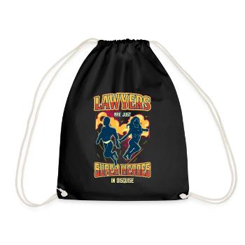 Lawyers Are Just Superheroes in Disguise - Drawstring Bag - black - Front