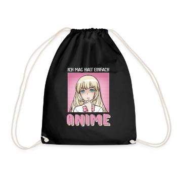 J’aime juste anime kawaii girl - Sac de sport léger - noir - Devant