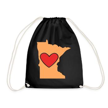 Liebe Minnesota Design für stolze Minnesotaner - Turnbeutel - Schwarz - Vorne