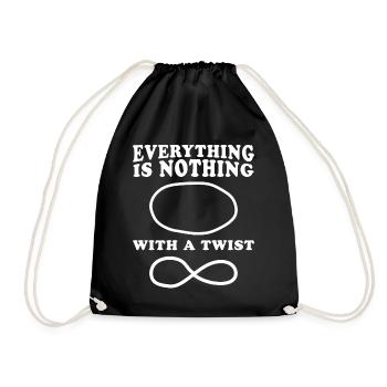 Everything is nothing with a twist - Drawstring Bag - black - Front
