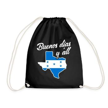 Honduranisch-texanisches Design für Einwanderer - Turnbeutel - Schwarz - Vorne