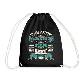March 1991 | birthday gift - Sac de sport léger - noir - Devant