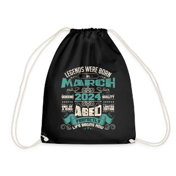 March 2024 | birthday gift - Sac de sport léger - noir - Devant