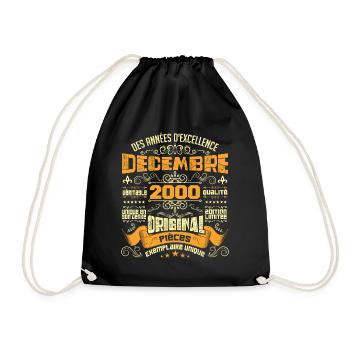 VINTAGE DÉCEMBRE 2000 ORIGINAL PIÈCES - Sac de sport léger - noir - Devant
