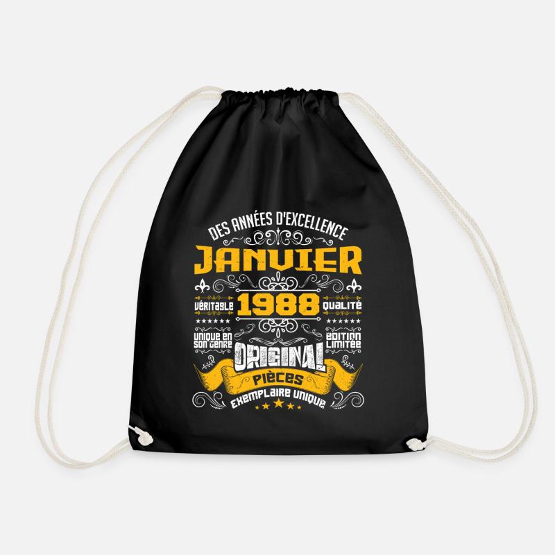 JANVIER 1988 | ORIGINAL PIÈCES - Sac de sport léger - noir