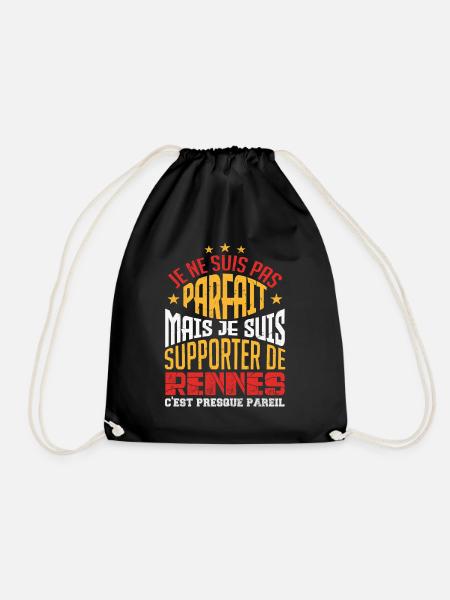Cadeau Supporter de Rennes Foot - Sac de sport léger - noir