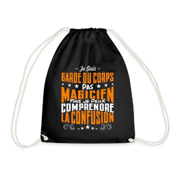 Je Suis Garde du Corps Pas Magicien - Sac de sport léger - noir - Devant