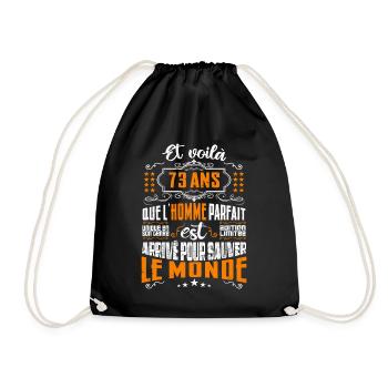 73 ans, Homme parfait, cadeau anniversaire 73ans - Sac de sport léger - noir - Devant