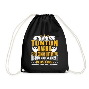 Un tonton barbu plus cool | Humour Cadeau Oncle - Sac de sport léger - noir - Devant