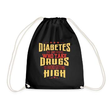 diabetes the only people who take drugs - Sac de sport léger - noir - Devant