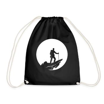 Moon - Hiking - (4) - Drawstring Bag - black - Front