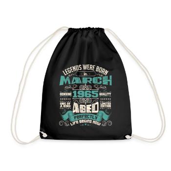 March 1965 | birthday gift - Sac de sport léger - noir - Devant