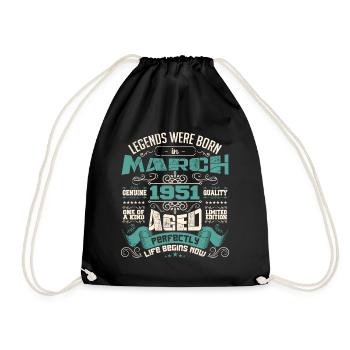 March 1951 | birthday gift - Sac de sport léger - noir - Devant