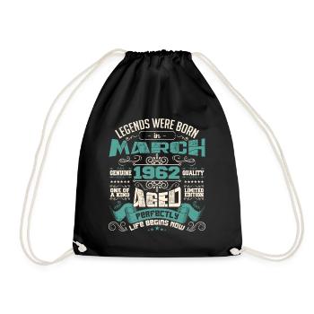 March 1962 | birthday gift - Sac de sport léger - noir - Devant