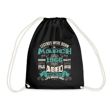 March 1966 | birthday gift - Sac de sport léger - noir - Devant