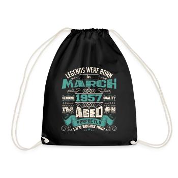 March 1957 | birthday gift - Sac de sport léger - noir - Devant