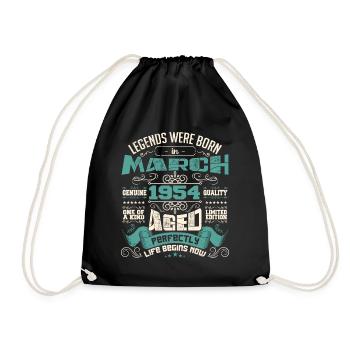 March 1954 | birthday gift - Sac de sport léger - noir - Devant