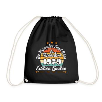 Les Légendes Sont Nées En Novembre 1979 - Sac de sport léger - noir - Devant