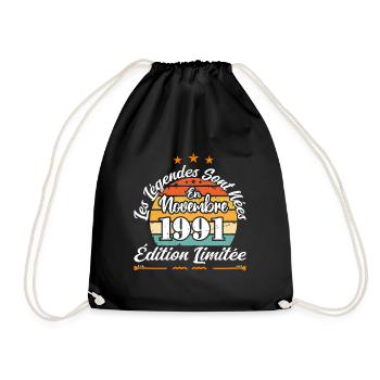 Les Légendes Sont Nées En Novembre 1991 - Sac de sport léger - noir - Devant